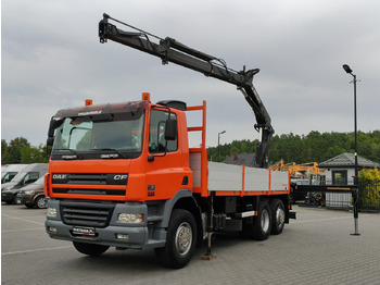 Flakbil, Kranbil DAF CF 85.380 6x2 Oś Skrętna Skrzynia HDS HIAB 220C + Pilot: bild 2