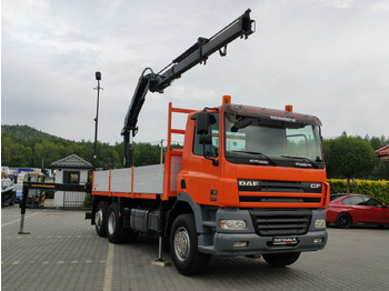 Flakbil, Kranbil DAF CF 85.380 6x2 Oś Skrętna Skrzynia HDS HIAB 220C + Pilot: bild 3