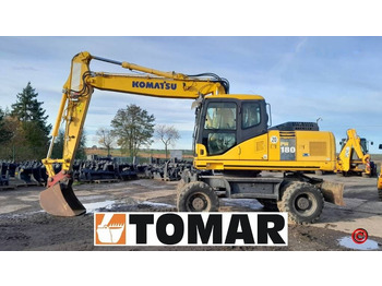 Grävmaskin på däck KOMATSU PW180