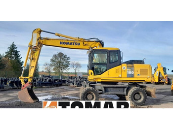 Grävmaskin på däck KOMATSU PW180