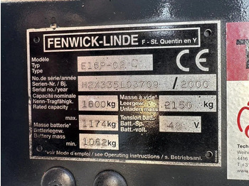 Eltruck Linde E16P-02 C 1.6 ton Duplex Sideshift Elektra Heftruck: bild 4