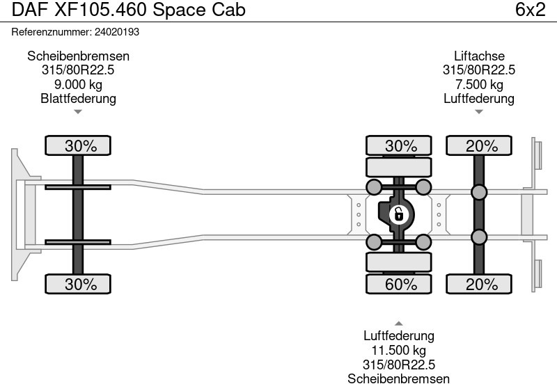 Chassi lastbil DAF XF105.460 Space Cab: bild 19