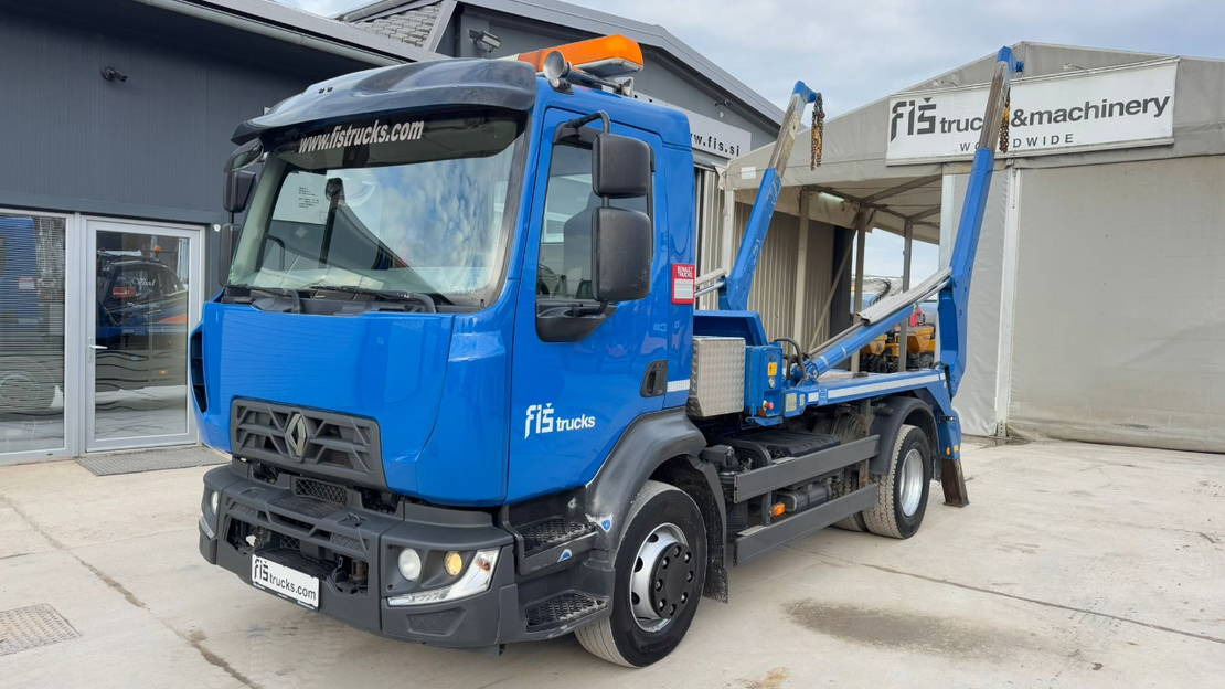 Containerbil/ Växelflak lastbil Renault 16.280 4X2 meiller absetz tipper: bild 9