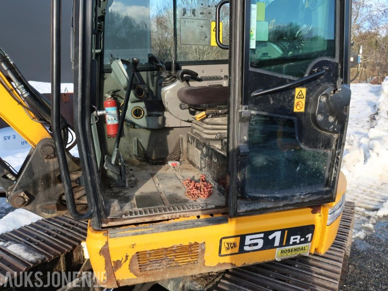 Grävmaskin 2016 JCB 51R-1 Gravemaskin - Engcon tiltrotator - Pusskuffe - Graveskuffe - Smalskuffe - Sentralsmøring - Sertifisert: bild 11