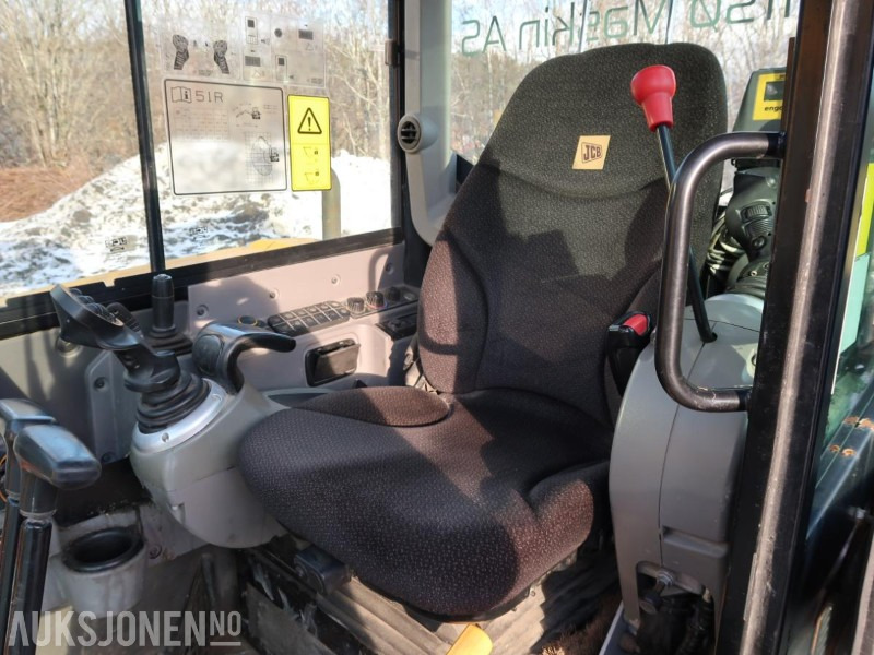 Grävmaskin 2016 JCB 51R-1 Gravemaskin - Engcon tiltrotator - Pusskuffe - Graveskuffe - Smalskuffe - Sentralsmøring - Sertifisert: bild 12