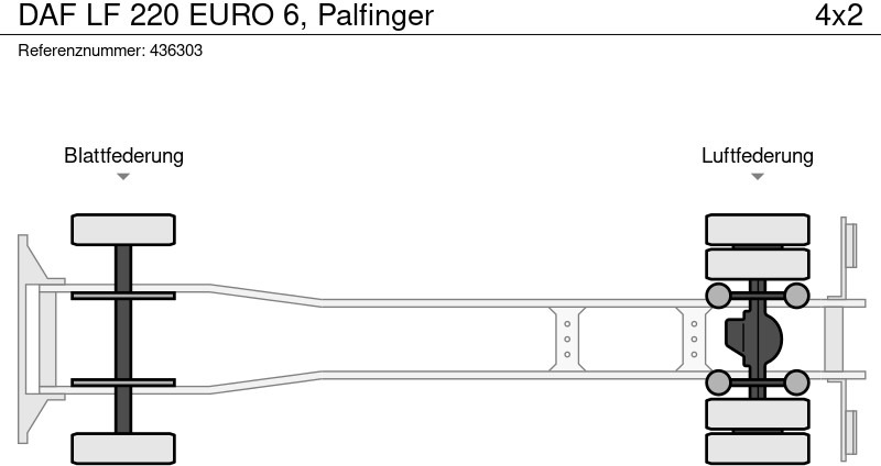 Lastbil med skåp DAF LF 220 EURO 6, Palfinger: bild 16