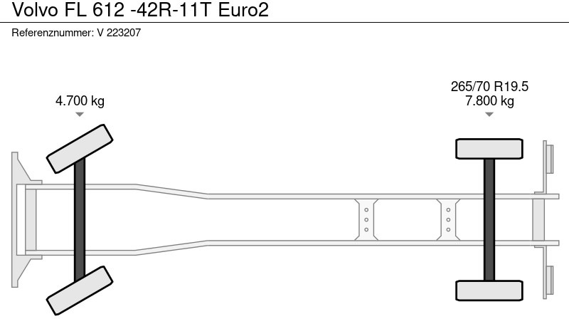 Flakbil, Kranbil Volvo FL 612 -42R-11T Euro2: bild 12