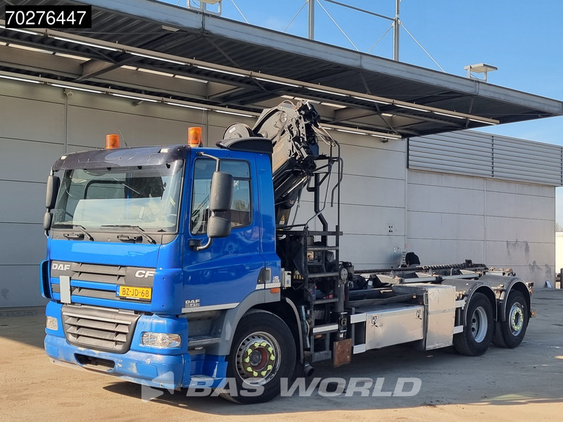 Lastväxlare lastbil, Kranbil DAF CF85.410 6X2 NL-Truck Hiab 244 EP-3 Hipro Kran 28t Trans-Com chainlift Euro 5: bild 10