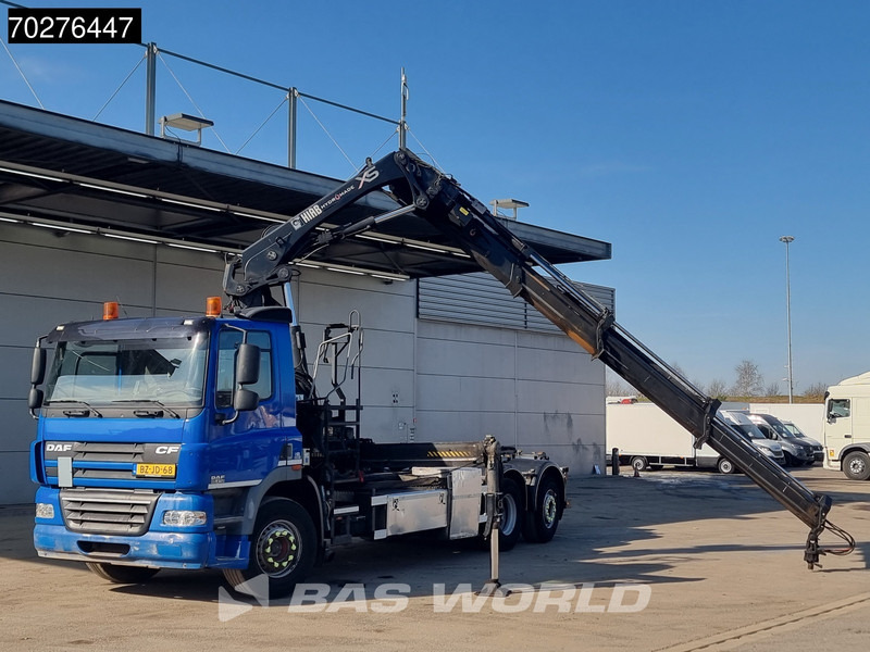 Lastväxlare lastbil, Kranbil DAF CF85.410 6X2 NL-Truck Hiab 244 EP-3 Hipro Kran 28t Trans-Com chainlift Euro 5: bild 12