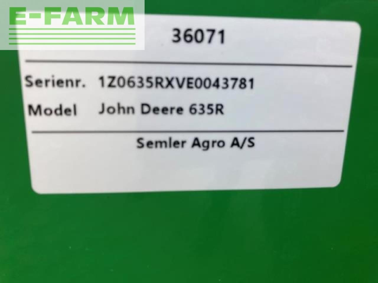 Skärbord John Deere 635r: bild 16