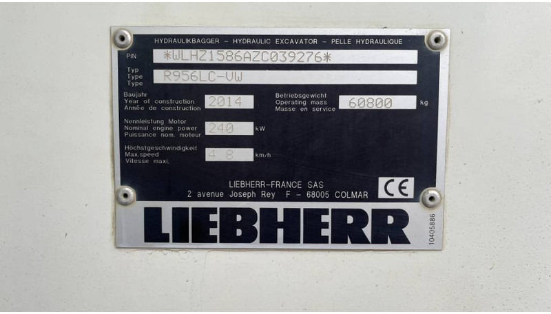 Grävmaskin Liebherr R 956 LC-VW Long-Reach: bild 14